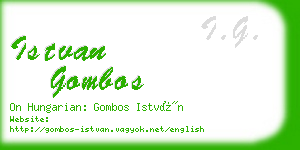 istvan gombos business card